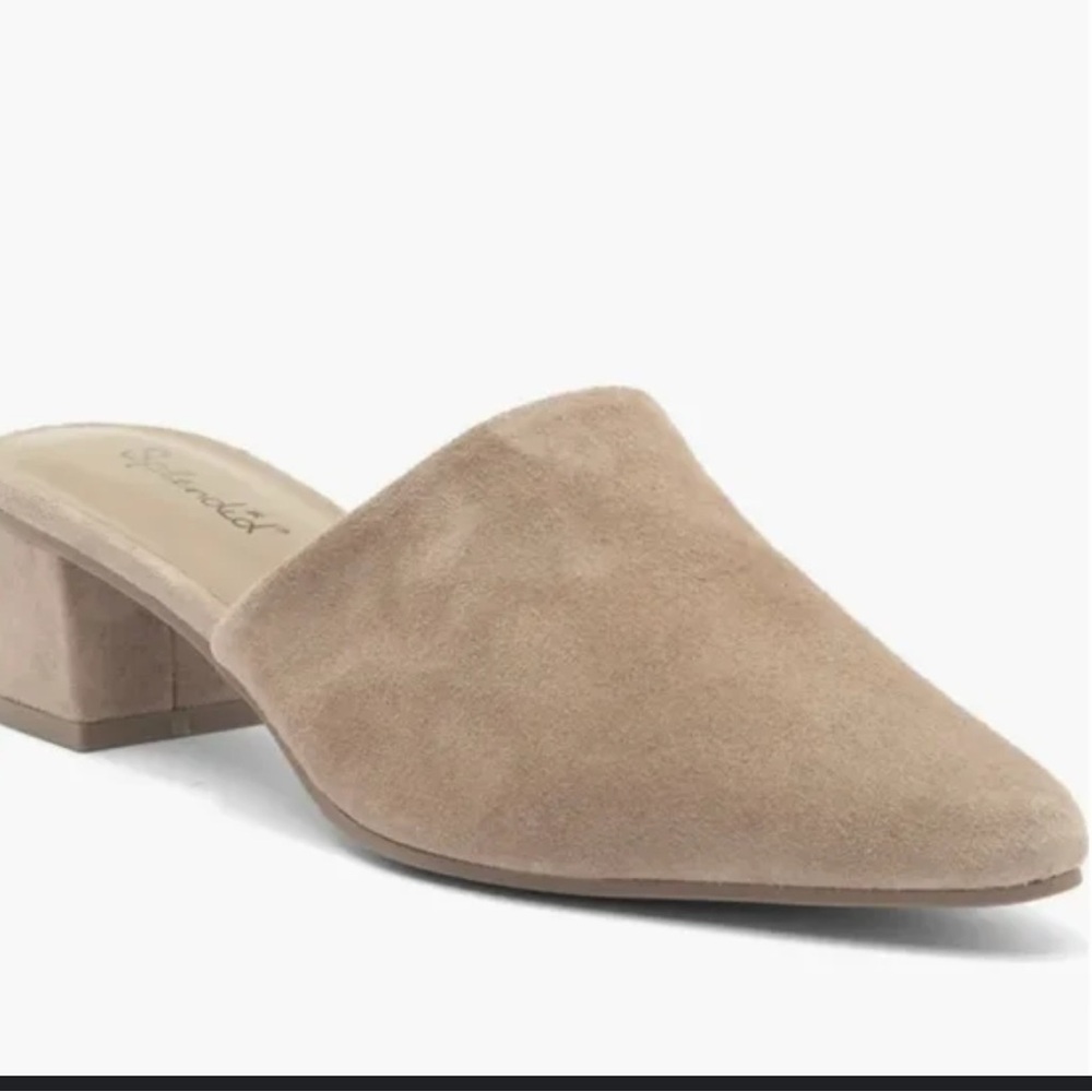 Splendid Tan Mules Sleek Suede Design size 8.5